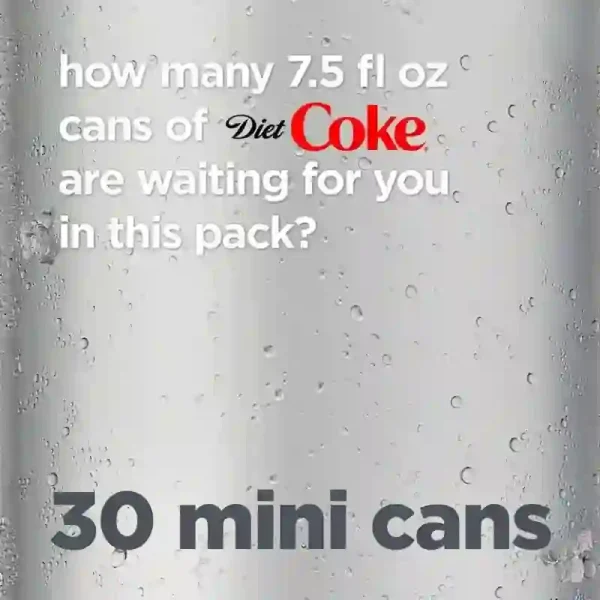 Coca-Cola de Dieta Mini (7.5oz _ paquete de 30) - Imagen 3