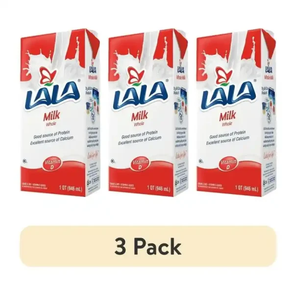 LALA Leche entera UHT estable, sin sabor, caja de 32 oz, (paquete de 3) - Imagen 2