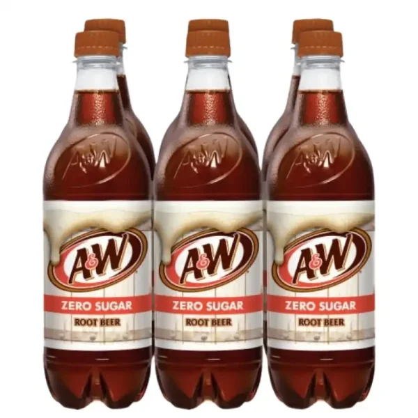 A&W Botellas Soda sin Azúcar de Cerveza de Raíz 16.9 fl oz - Paquete de 6 - Imagen 4