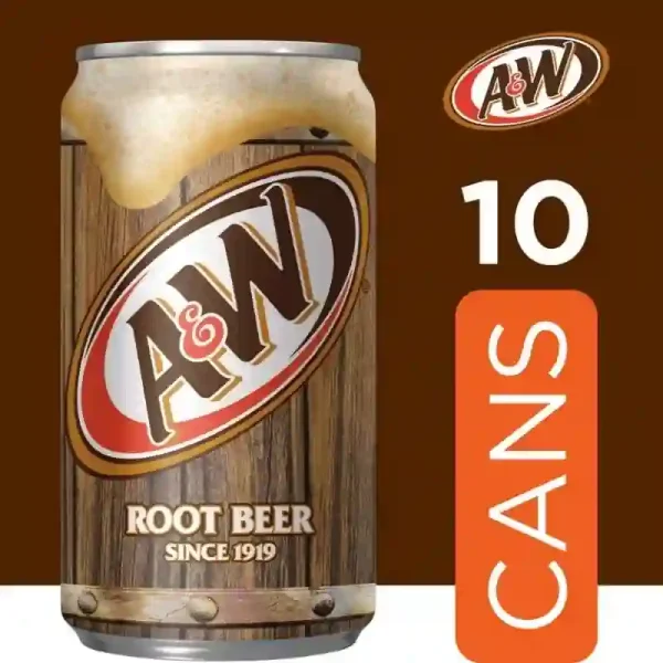 A&W Root Beer 10 Latas de Paquete Soda Pop, 7.5 fl oz - Imagen 4