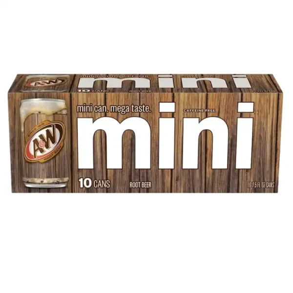 A&W Root Beer 10 Latas de Paquete Soda Pop, 7.5 fl oz - Imagen 3