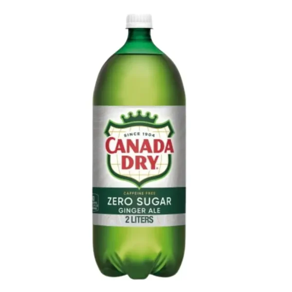 Canada Dry Zero Sugar Ginger Ale Caffeine Free Soda Bottle 2 Liter