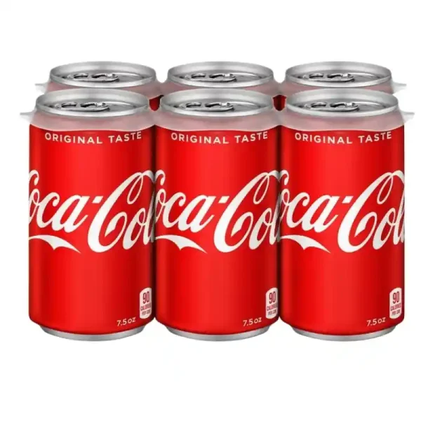 Cola Coca- Original  6 Latas de 7.5 fl oz