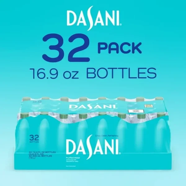 Dasani Paquete de 32 Botellas de Agua Purificada 16,9 fl oz - Imagen 3