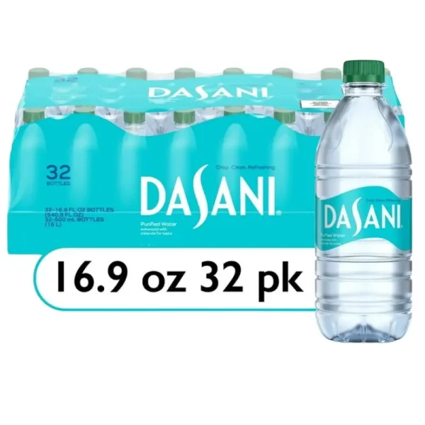 Dasani Paquete de 32 Botellas de Agua Purificada 16,9 fl oz