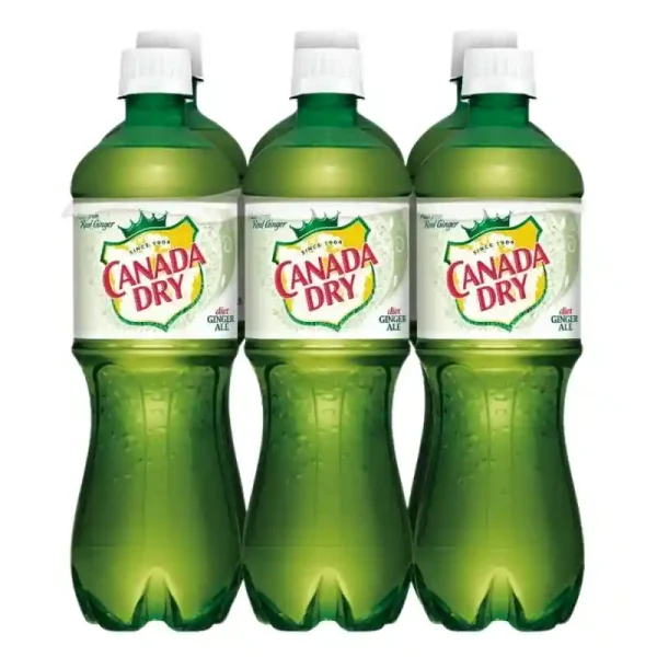 Diet Canada Dry Ginger Ale, 0.5 L, 6 pack