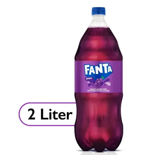 Fanta Grape Pop, Refresco de Frutas Botella de 2 Litros