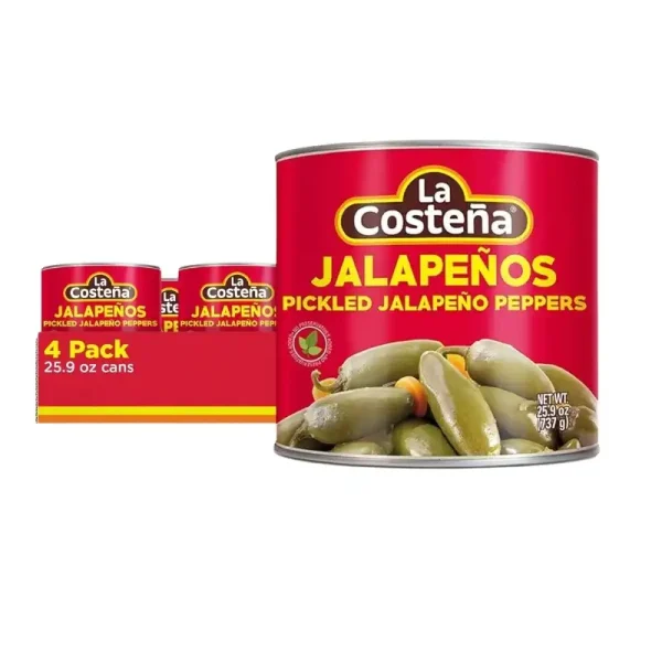 Chile Jalapeño La Costeña Entero (Pack de 4) 26 Onzas