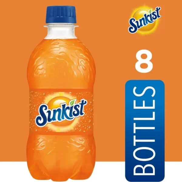 Sunkist Orange Refresco 12 fl oz, Paquete de 8 Botellas - Imagen 4