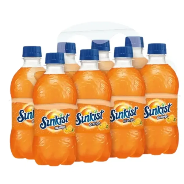 Sunkist Orange Refresco 12 fl oz, Paquete de 8 Botellas - Imagen 3