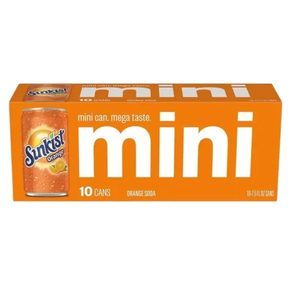 Sunkist Orange Soda Pop, 7.5 fl oz, 10 Latas - Imagen 2