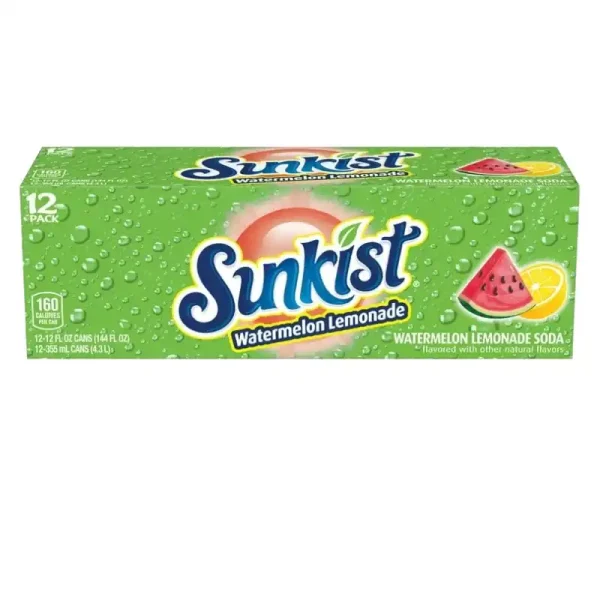 Sunkist Refresco de Limonada de Sandía Paquete de 12 Latas sin Cafeína 12 Fl Oz - Imagen 4