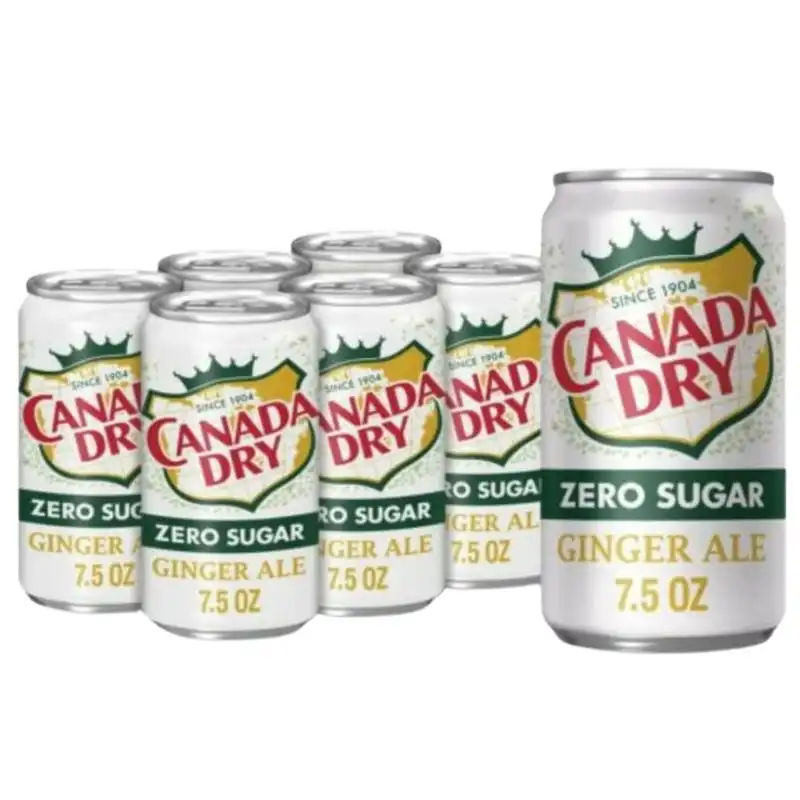 Canada Dry Ginger Ale Refresco sin Azúcar Latas de 7.5 Oz X 18
