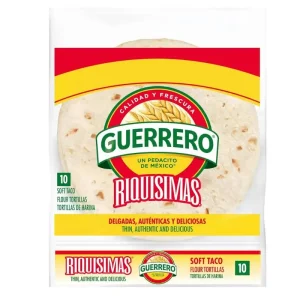 Guerrero Tortillas de Harina para Tacos Suaves, sin Grasas Trans, Tamaño Mediano, 10 Und