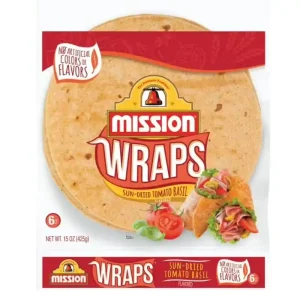 Mission Wraps Harina de Albahaca y Tomate Seco, 6 Und