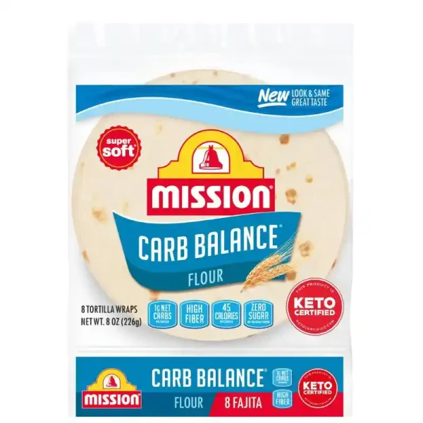 Mission Tortillas de Harina con Equilibrio de Carbohidratos Tamaño Fajita, 8 Und