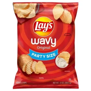 Lay's Papas Fritas Originales Onduladas Tamaño Fiesta, Bolsa de 13 oz
