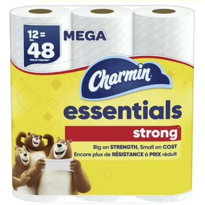 Charmin Essentials Papel Higiénico Resistente 12 Mega Rollos