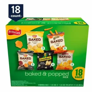 Frito-Lay Paquete Variado de Chips Horneados y Reventados, Paquete Múltiple de 18 Unidades